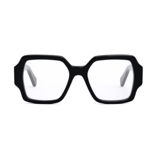 Celine CL50131I 001 Triomphe Black Gold Square Eyeglasses frames - Picture 2 of 2
